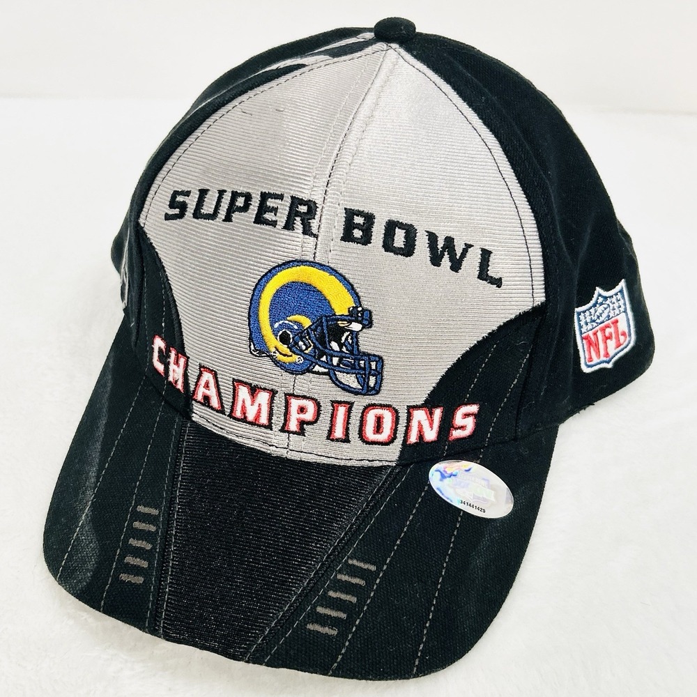 Puma St. Louis Rams 2000‎ Super Bowl Champions Hat Cap Adjustable Strap Black